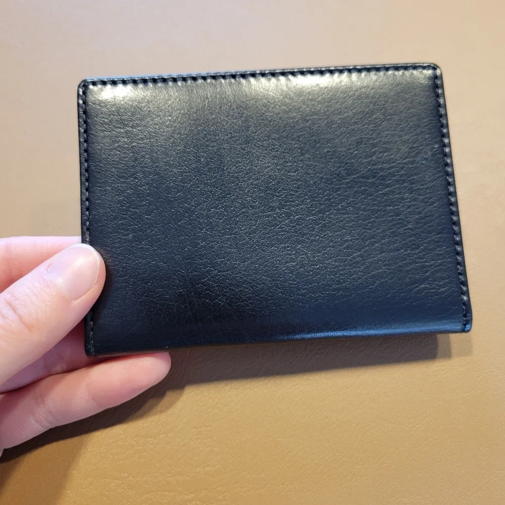 Vintage Coach Pass Case Leather Bifold Commuter Pass Leather Black Like New
